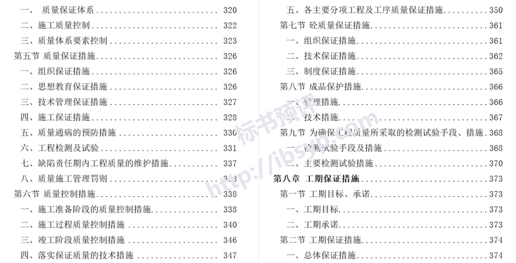 公路工程施工组织设计目录