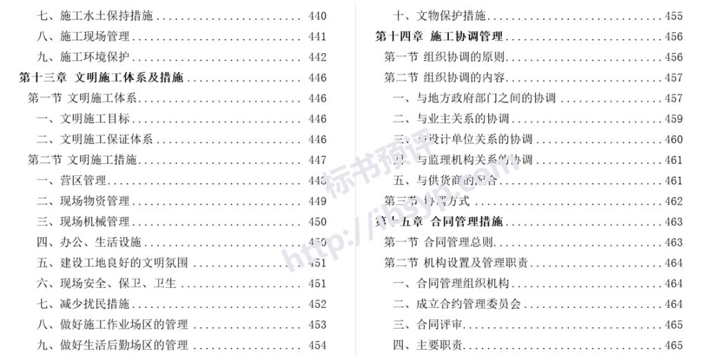 公路工程施工组织设计目录