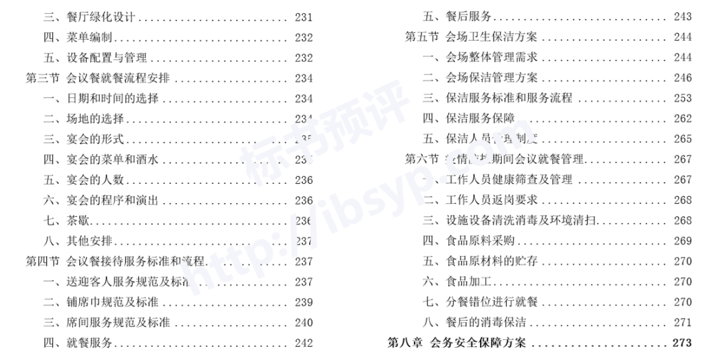 大型峰会会务服务投标方案目录