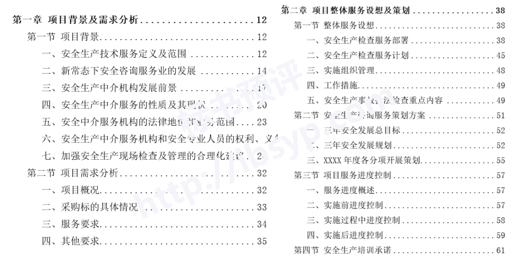 安全生产检查咨询服务投标方案