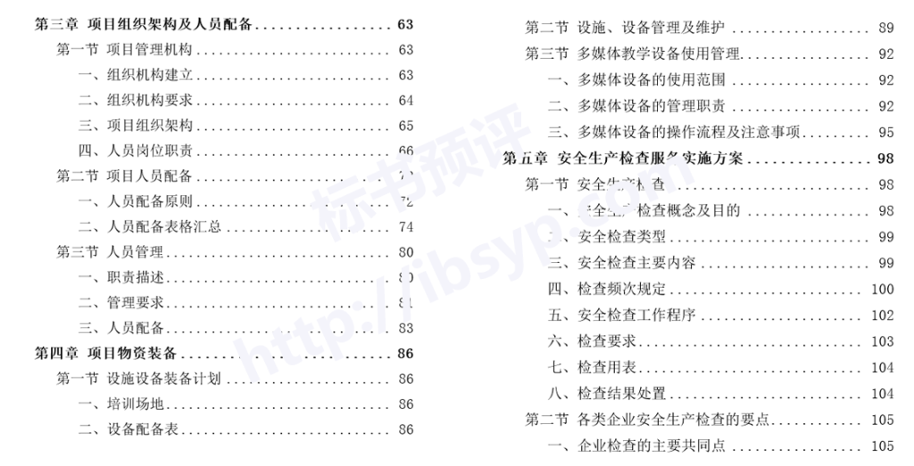 安全生产检查咨询服务投标方案目录