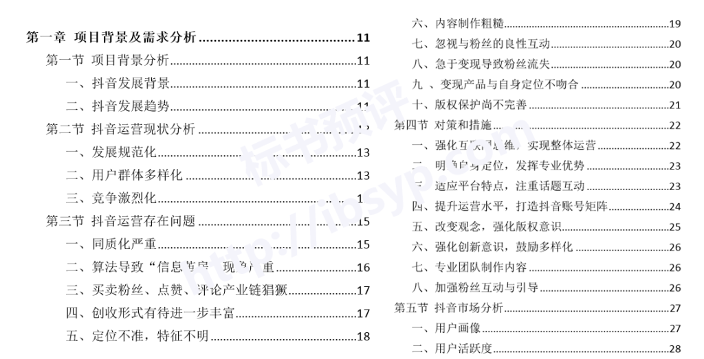 社交媒体—抖音账号运营服务投标方案目录